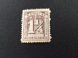 Germany Hamburg 1864 lilac  stamp 58388