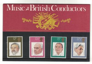 Great Britain British Conductors 4v Pres. Pack 1980 MNH SC#920-923 SG#1130-1133