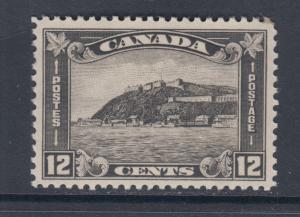 Canada Sc 174 MNH. 1930 12c gray black Citadel, almost VF