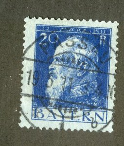 BAYERN  (MICHEL) 79b Used Ultramarine German State SCV $9.00 BIN $4.00