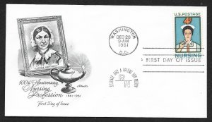 UNITED STATES FDC 4¢ Nursing 1961 Artmaster