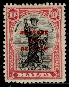 MALTA GV SG192, 10s black & carmine, M MINT. Cat £70.