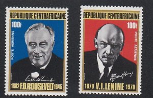 Central Africa # C79-80, Roosevelt & Lenin, Mint NH, 1/2 Cat.