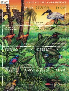 ANTIGUA & BARBUDA 2000 -  Birds of the Carribean / sheet MNH