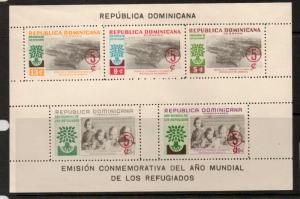 DOMINICAN REPUBIC SGMS810 1960 WORLD REFUGEE YEAR MNH 