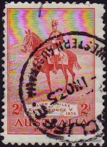 Australia 1935 Sc#152, SG#156 2d Red KGV on Horseback Used