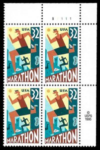 PCBstamps   US #3067 PB $1.28(4x32c)Marathon, (B1111), MNH, (2)