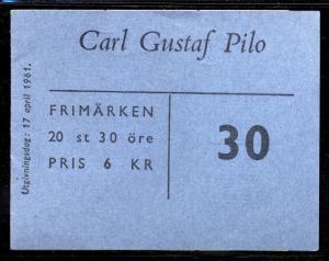 Sweden Scott 596a H140 Carl Gustav Pilo Fresh Mint Booklet