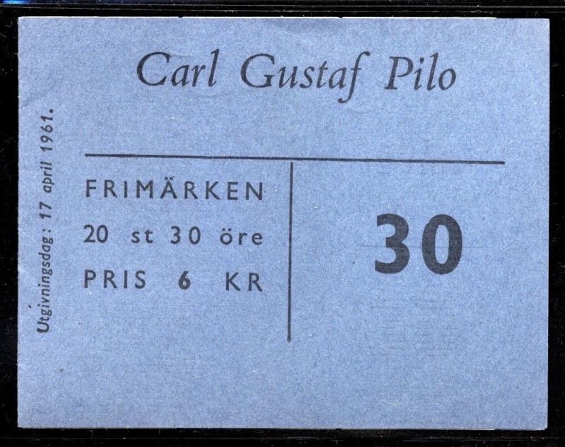 Sweden Scott 596a H140 Carl Gustav Pilo Fresh Mint Booklet