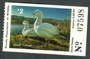NV11 Nevada #11 MNH State Waterfowl Duck Stamp - 1989 Ross' Goose