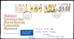 Great Britain Sc# 933-936 FDC 1981 2.6 Folklore