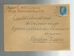 1946 Oxbol Denmark Internment Camp Cover Red Cross Switzerland Gertrude Geehlhaa