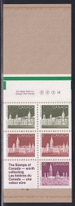 Canada 1987 Sc 938 x 2, 942 x 2, 948 Booklet Un #92b Parliament Stamp MNH