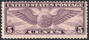 SC#C12 5¢ Winged Globe (1930) OG/NH*