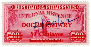 (I.B) Philippines Revenue : Documentary 50c on 500P OP