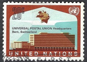 United Nations #219 20¢ UPU Headquarters - Bern, Switzerland (1971). Used.