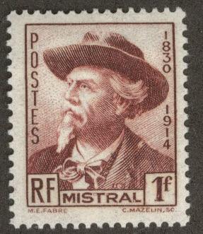 FRANCE Scott 419 MH* Frederic Mistral 1941 stamp  