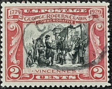 US Scott # 651; 2c G.R. Clark from 1929; used; FVF centering