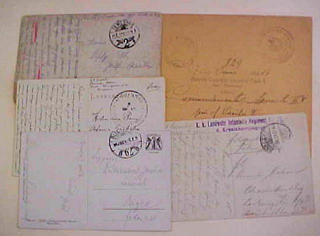 HUNGARY   1915-1917 ESECONVULI,TRENCSENTE,TRMESVAR,KARCZAO 4 CARDS/1 COVER