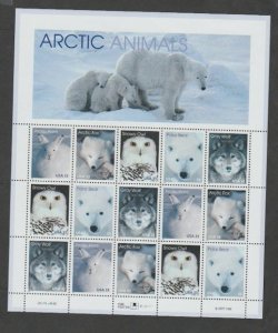 U.S. Scott #3288-3292 Arctic Animals Stamps - Mint NH Sheet - UM Plate