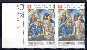 SMOM - Christmas '78 #155 La Vergine MNH variety