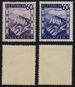 Austria - 1945-1947 - Scott #474,488 - MNH - Semmering