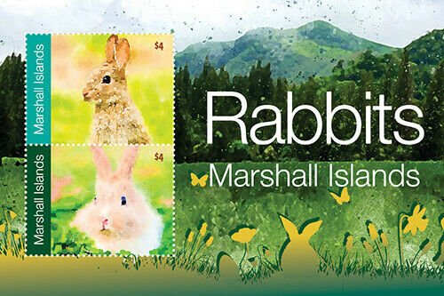 2020/12 - MARSHALL ISLANDS - RABBITS     2V  complet set    MNH ** T