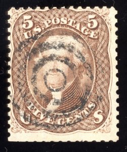 US Scott 76 Used 5 cents Brown Jefferson 1863 Lot T886 bhmstamps