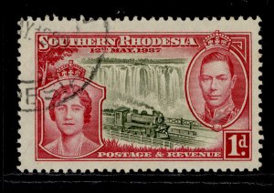 SOUTHERN RHODESIA GVI SG36, 1d olive and rose-carmine, FINE USED.