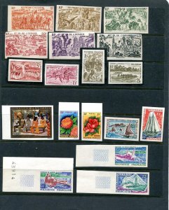 French Polynesia Imperforated lot Mint NH/LH VF