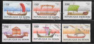 Benin #1040-1054  Ancient Sailing Vessels  (CTO) CV $4.75