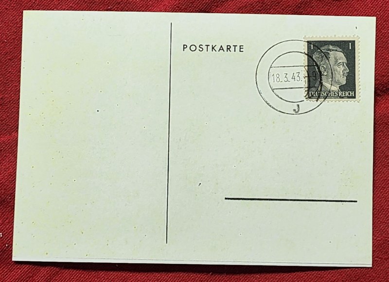 Nazi Germany Adolf Hitler Third Reich propaganda postcard WW2 WWII German