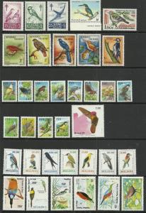 BIRDS = WW nice  Birds  collection lot -  mint mostly MNH 