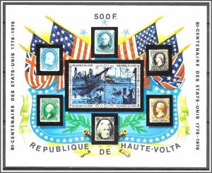 Upper Volta #358 Stamps On Stamps Souvenir Sheet CTO