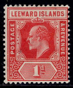 LEEWARD ISLANDS EDVII SG38, 1d bright red, M MINT. Cat £16.