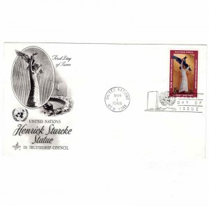 United Nations 1968 FDC Sc 184 Henrick Starcke Artcraft Cachet UN