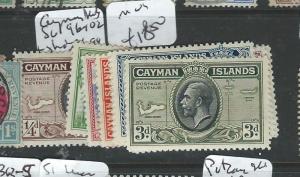 CAYMAN ISLANDS(P1408B) KGV SG96-102+SHADES 96,99  MOG