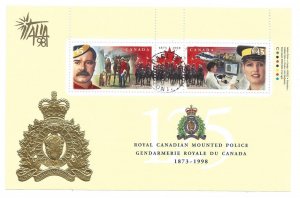 Canada #1737e Used ss, 125th anniv. Royal Canadian Mounted Police, Italy 98