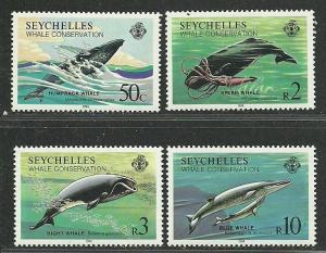 Seychelles 1984 Very Fine MNH Stamps Scott # 555-8 CV 24.00 $ Whale Conservation