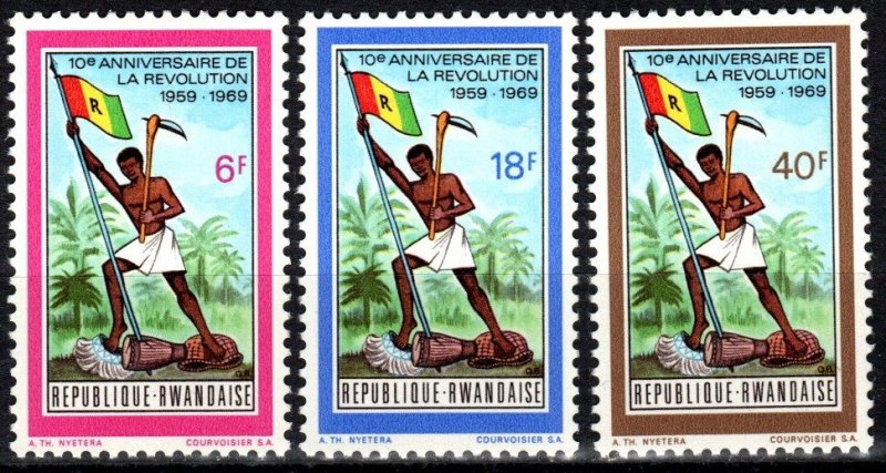 Rwanda #306-8   MNH  CV $3.00 (X339)