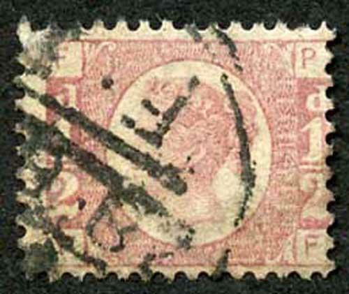 SG48 1/2d Bantam (PF) Plate 14 Cancelled with CDS Cat 30 Pounds