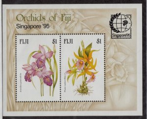 FIJI Sc 740 NH SOUVENIR SHEET of 1995 - EXPO - FLOWERS - ORCHIDS