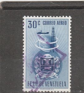 Venezuela  Scott#  C360  Used  (1951 Arms of Anzoategul)