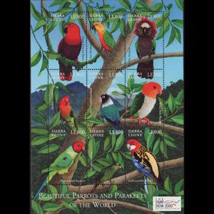 SIERRA LEONE 2000 - Scott# 2273 S/S Parrots NH