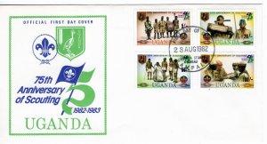 Uganda 1982 Sc 351-4 FDC