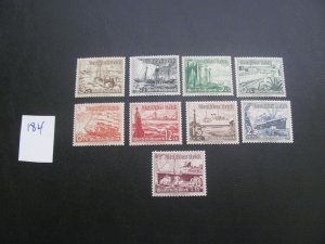 GERMANY 1937 MNH  SC B107-115 SET VF/XF 100 EUROS (184)