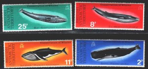 British Antarctic Territory (BAT). 1977. 64-67. Whales, fauna. MNH.
