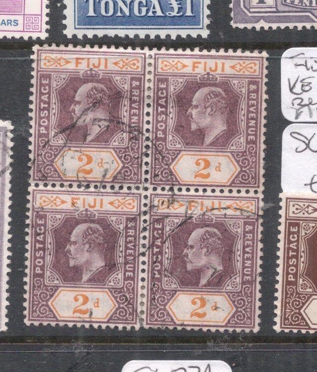 Fiji SG 106 Block of Four VFU (2dke)