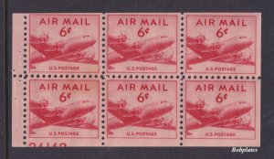 BOBPLATES #C39a Skymaster 2 Booklet Panes of 6 w/ #24140 F-VF NH