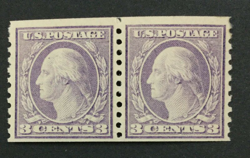 MOMEN: US #494 PAIR MINT OG NH POST OFFICE FRESH #29504